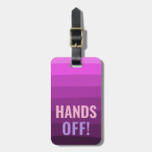 ハンズオフおもしろいデザインカスタム文字 ラゲッジタグ (正面縦)