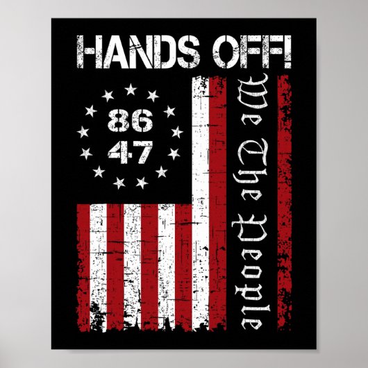 ハンズオフ抗議86 47 8647デモ救クラス ポスター (正面)