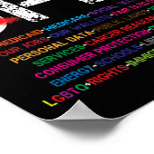 ハンズオフ抗議Tシャツ3.png ポスター (角)