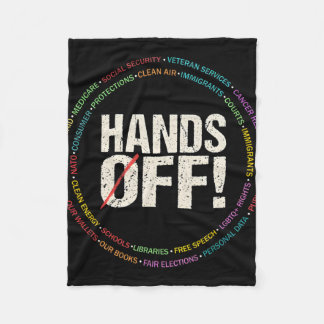 ハンズオフ抗議Tシャツ6.png フリースブランケット