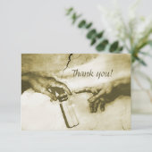 ハンズオブゴッドアンドアダムファインアートパロディ サンキューカード (スタンド正面)