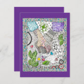 ハンズオーバーハート空白のグリーティングカード シーズンカード (正面/裏面)