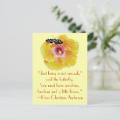 ハンズクリスチャンアンダーソン蝶引用文 ポストカード (スタンド正面)