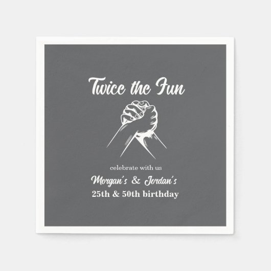 ハンズグモダンレーミニマルジョイント誕生日 スタンダードカクテルナプキン (正面)