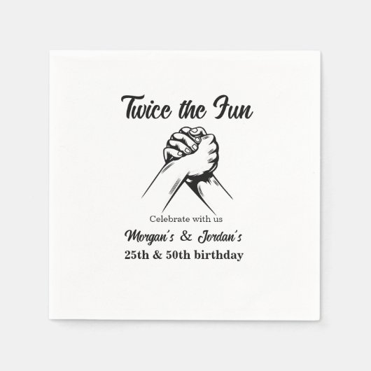 ハンズグモダンレーミニマルジョイント誕生日 スタンダードカクテルナプキン (正面)