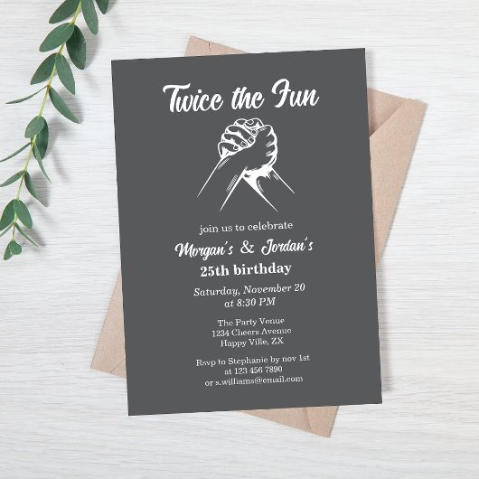 ハンズグモダンレーミニマルジョイント誕生日 招待状