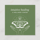 ハンズサードアイムーンモスヨガスピリチュアルコーチ スクエア名刺 (正面)