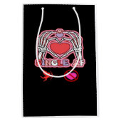 ハンズハロウィーン引用文 – 不気味なかわいいスローガン ミディアムペーパーバッグ (正面)