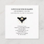 *~*ハンズハートブラック金ゴールド太陽宇宙エネルギー スクエア名刺 (裏面)