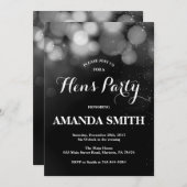 ハンズパーティー招待カード シルバーグリッター 招待状 (正面/裏面)