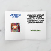 ハンズフル女性用清掃員カストディー誕生日 カード (内部)