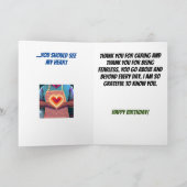 ハンズフル男性用小使カストディー誕生日 カード (内部)