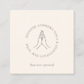 ハンズベージュグレー スクエア名刺 (正面)