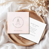 ハンズベージュピンク スクエア名刺