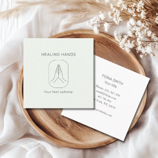 ハンズライトグリーングレー スクエア名刺