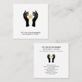 *~*ハンズ太陽光黒金ゴールド宇宙エネルギー スクエア名刺 (正面/裏面)