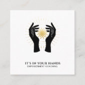 *~*ハンズ太陽光黒金ゴールド宇宙エネルギー スクエア名刺 (正面)