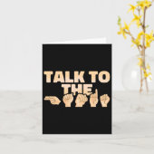 ハンズ・アメリカン・サイン・ランゲージと話す カード (黄色い花)