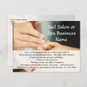 ハンズ・マニ与えキュア、ネイルサロン ポストカード (正面/裏面)