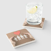 ハンズ&紙ピープルコースター✋ ストーンコースター (横)