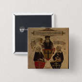 ハンズFugger 2人の妻クララWidolfおよびElisabeth 缶バッジ (正面&裏面)