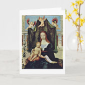 ハンズHolbein著ヴァージンそして子供年長者 カード (黄色い花)