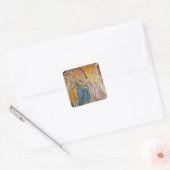 ハンセン病患者を直しているイエス・キリスト スクエアシール (封筒)