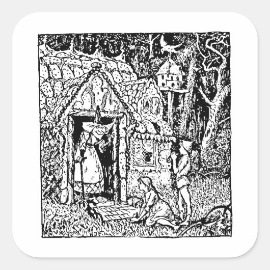 ハンゼルとグルトテルステッカー スクエアシール (正面)