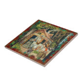 ハンゼルとグレテルが森に |セラミックタイル タイル (側面)