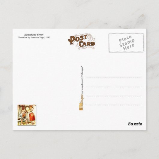 ハンゼルとグレテルアットザギンガーパンコテージ ポストカード (裏面)