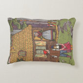 ハンゼルとグレテル、ヴィンテージ童話byハウマン アクセントクッション (裏面)