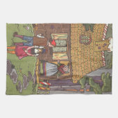 ハンゼルとグレテル、ヴィンテージ童話byハウマン キッチンタオル (横)