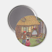 ハンゼルとグレテル、ヴィンテージ童話byハウマン マグネット (正面/裏面)