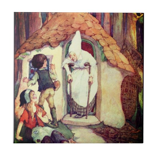 ハンゼルとグレーテルセラミックタイル タイル (正面)