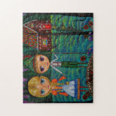 ハンゼル&グレテル怖いウッズギンガーブレッドハウス ジグソーパズル (縦)