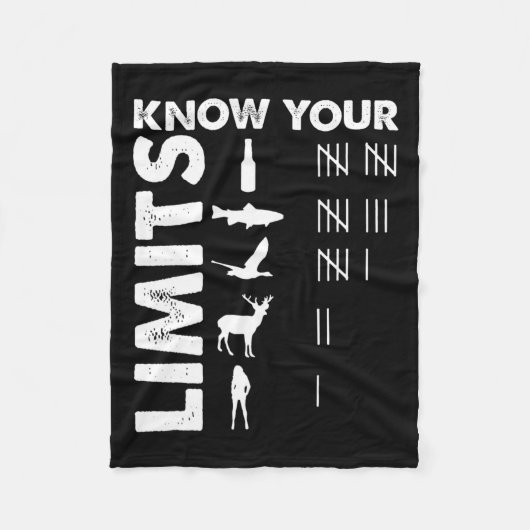 ハンタおもしろいーはあなたの限界を知っている屋外狩り フリースブランケット (正面)