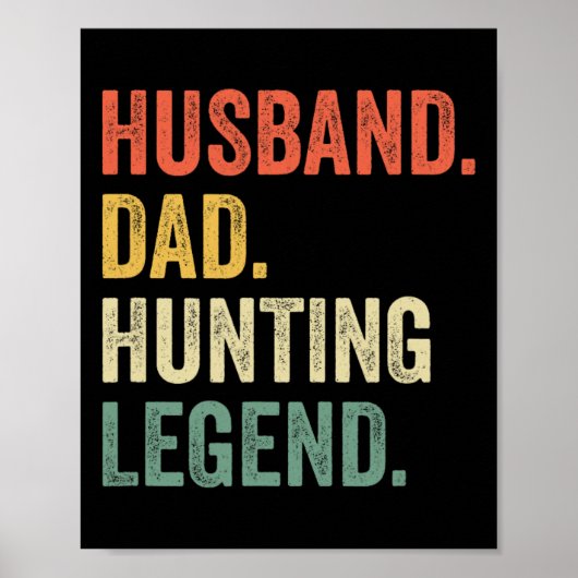 ハンターおもしろいハスバインドパパ狩りレジェンドヴィンテージ ポスター (正面)