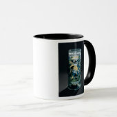 ハンターおよび女性のエナメルを塗られた装飾 マグカップ (正面右)