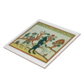 ハンターおよび雄豚、ロシア語、遅く第18 centur タイル (側面)