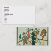 ハンターおよび雄豚、ロシア語、遅く第18 centur 名刺 (正面/裏面)