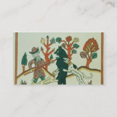 ハンターおよび雄豚、ロシア語、遅く第18 centur 名刺 (裏面)