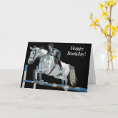 ハンターかジャンパーの騎手 カード (黄色い花)