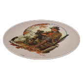 ハンターとスパニエル犬 カッティングボード (角)