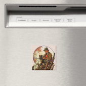 ハンターとスパニエル犬 マグネット (インサイチュ (食洗機))