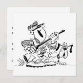 ハンターと犬の漫画 招待状 (正面/裏面)