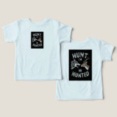 ハンターになれなかったら獲物に White Tシャツ | お洒落なストリート系 (デザイン正面&裏面)
