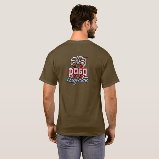 ハンターのエリートDogo Argentino Tシャツ (裏面フル)