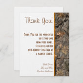 ハンターのカモフラージュスタイル ウェディング サンクス カード (正面/裏面)