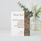 ハンターのカモフラージュスタイル ウェディング サンクス カード (スタンド正面)