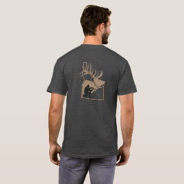 ハンターのシルエットを持つアイダホオオシカ Tシャツ